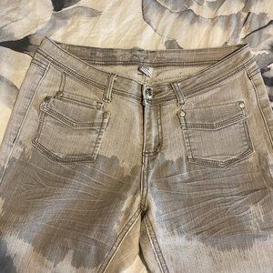 Touch Me Gray Distressed Jeans